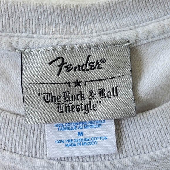 Fender T-shirt Men's Medium Grey Guitar Music - Picture 5 of 7